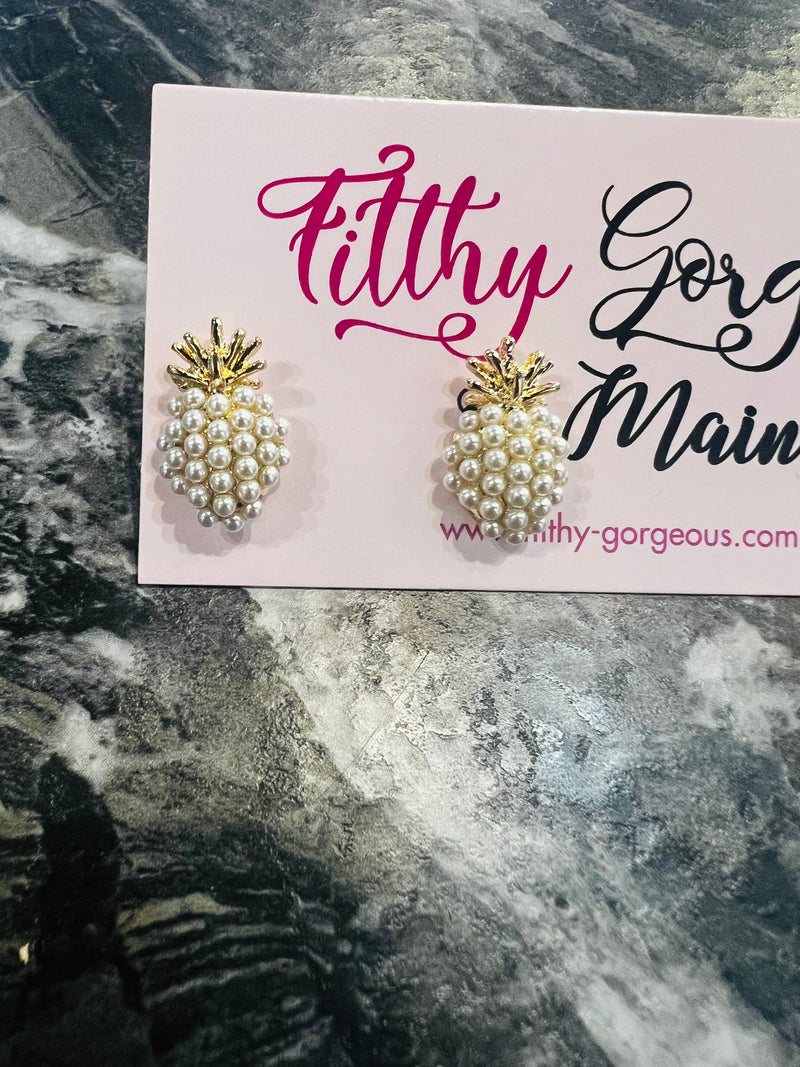 Pineapple Pearl Earrings