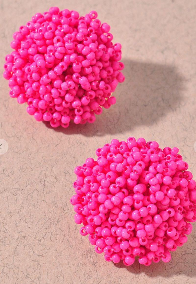 Beaded Stud Earrings