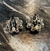Pearl Cluster Clip Earrings/Large