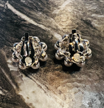 Pearl Cluster Clip Earrings/Large
