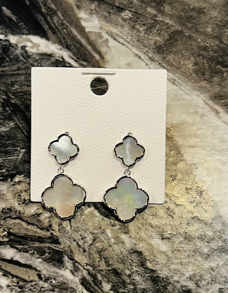 White Clover Earrings