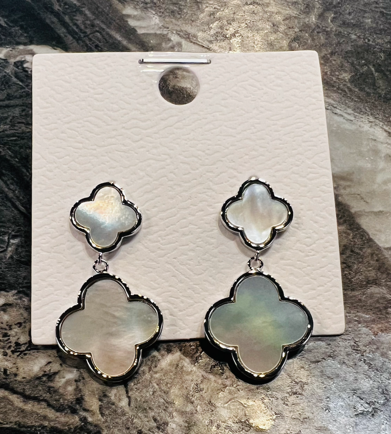 White Clover Earrings