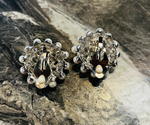 Pearl Cluster Clip Earrings/Small
