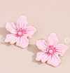 Sweet in Pink Flower Earrings