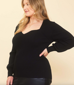Must Be Love Sweater Top - Plus Size