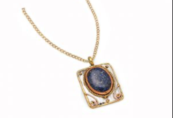 Blue Stone Pendant Necklace