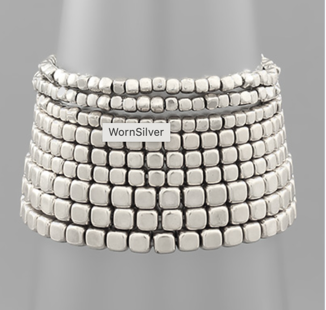 Layered Stackable Cube Bracelet