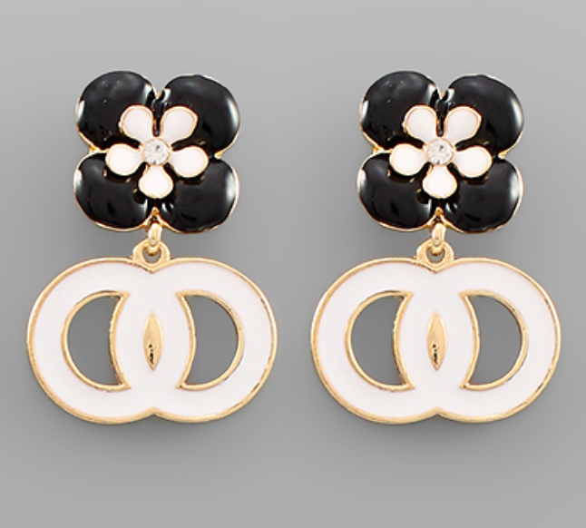 Flower Interlock Earrings