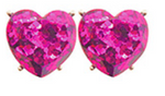 Glitter Hearts Stud