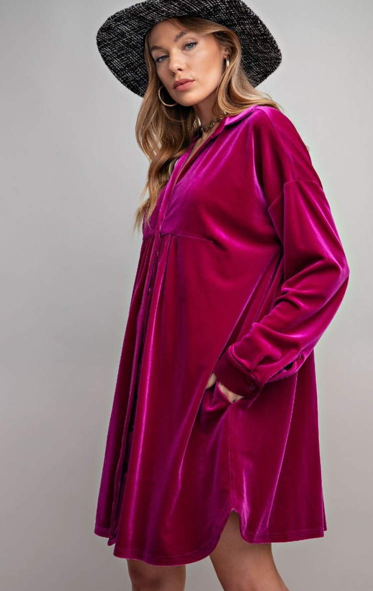 Love Me Back Velvet Dress