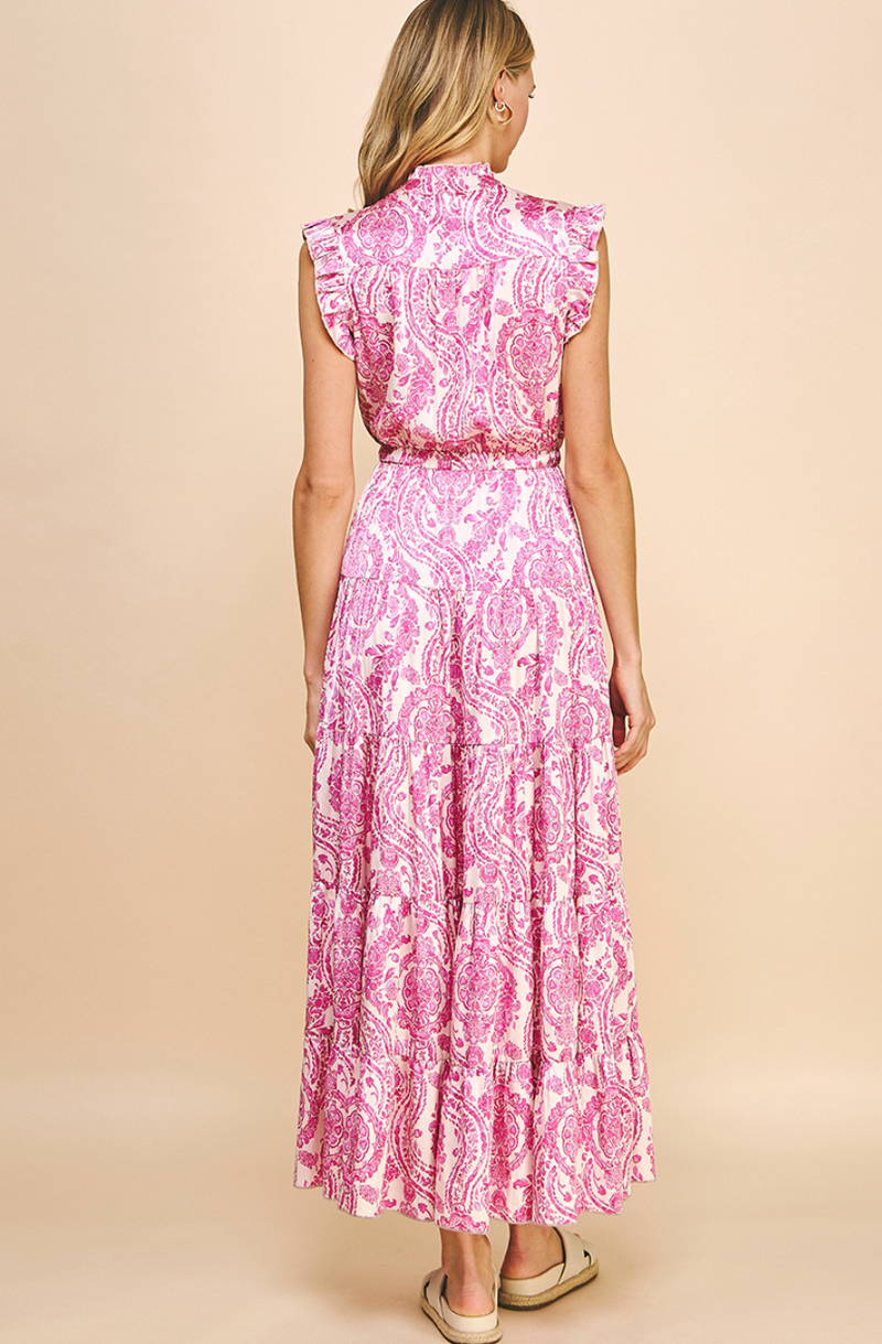 Pink Paisley Dress