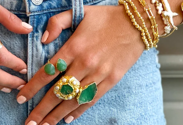 Irregular Green Ring