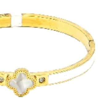 Gold Clover Bangle