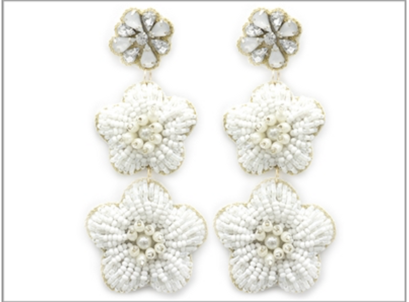 Beaded Floral Earrings