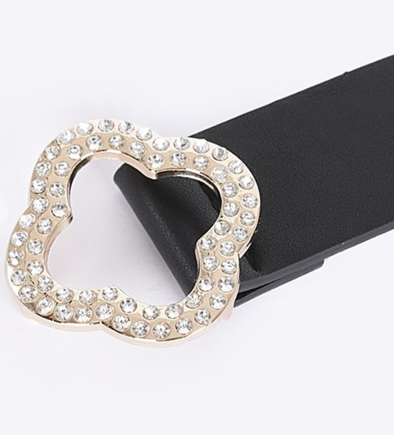 Leather Clover Belt