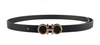 Double Round Metal Buckle Belt