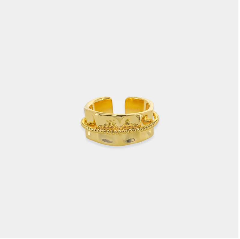Textured Rope Statement Ring