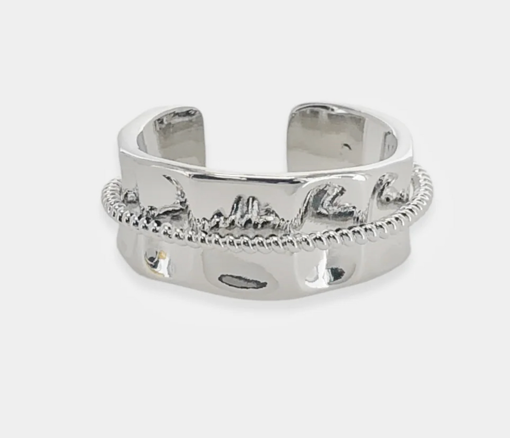 Textured Rope Statement Ring