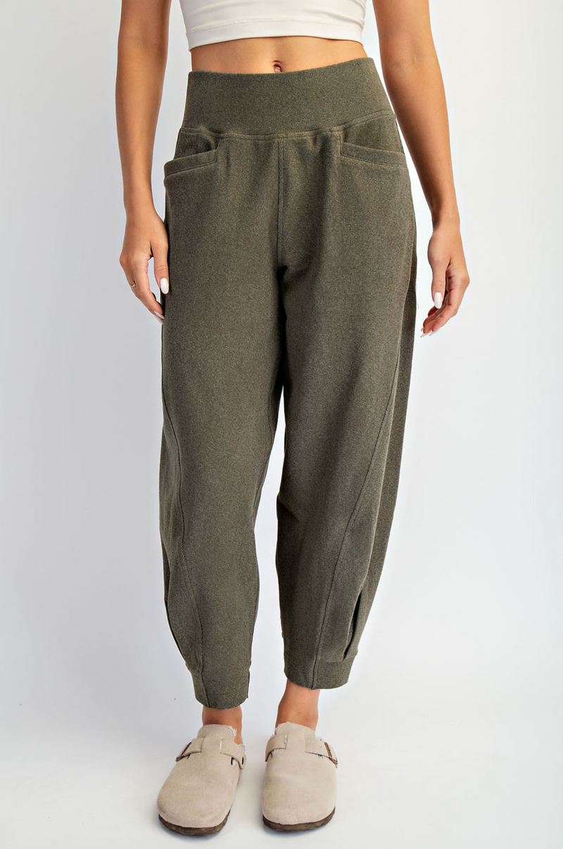 Plush Olive Pants