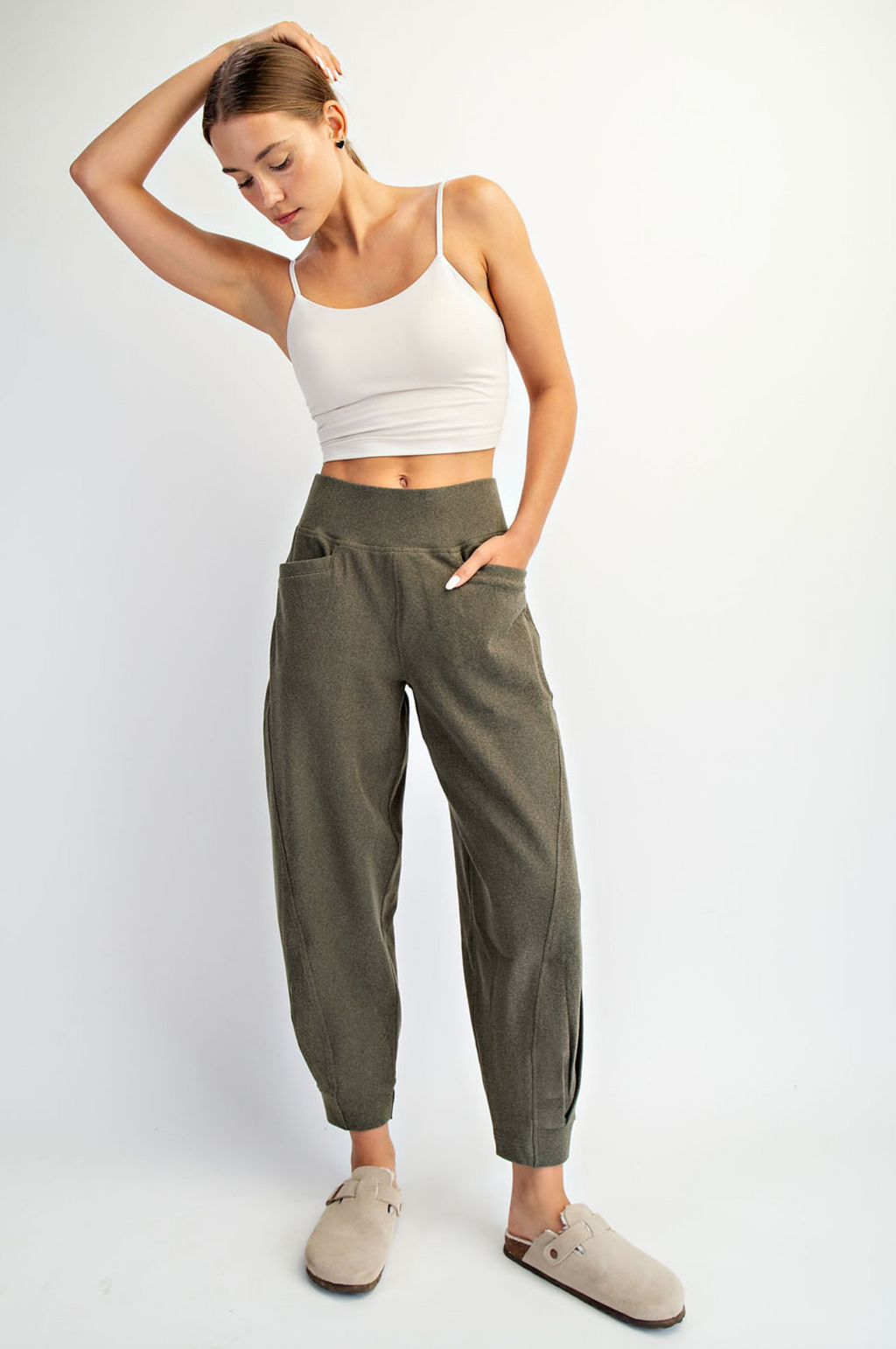 Plush Olive Pants