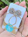Glitter Top Hoops - Round