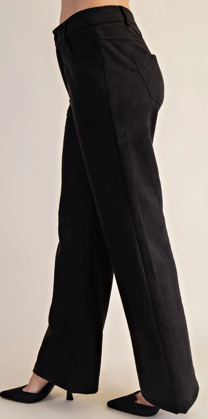 Midnight Luxe Suede Pants