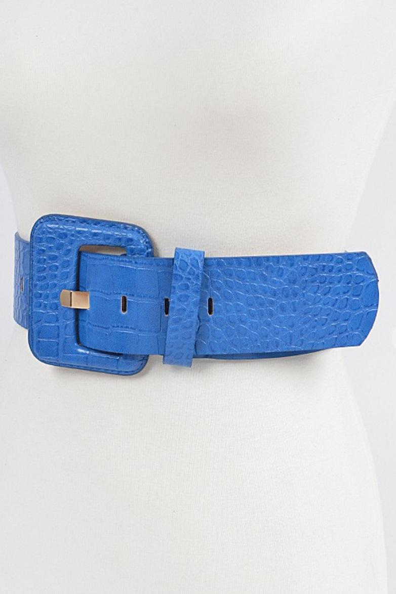 Croc Faux Leather Belt