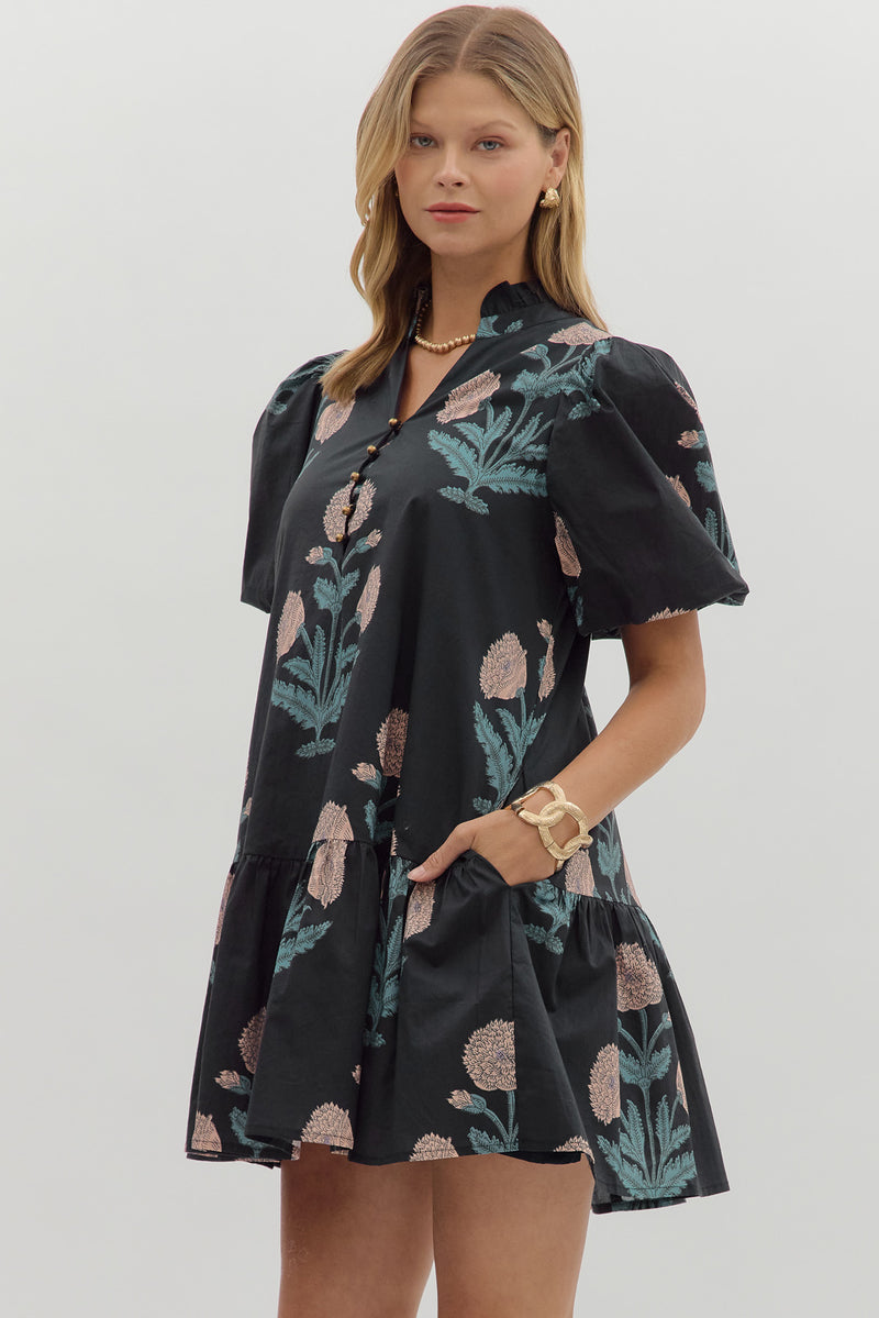 Midnight Ruffle Dress