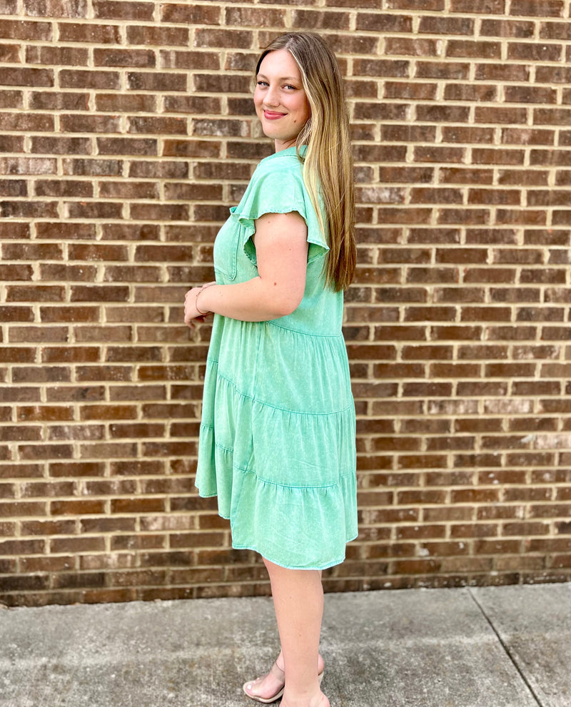 Serene in Green Dress