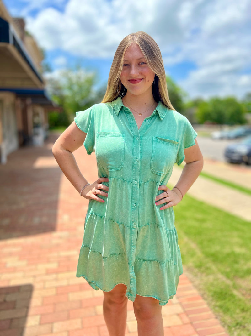 Serene in Green Dress