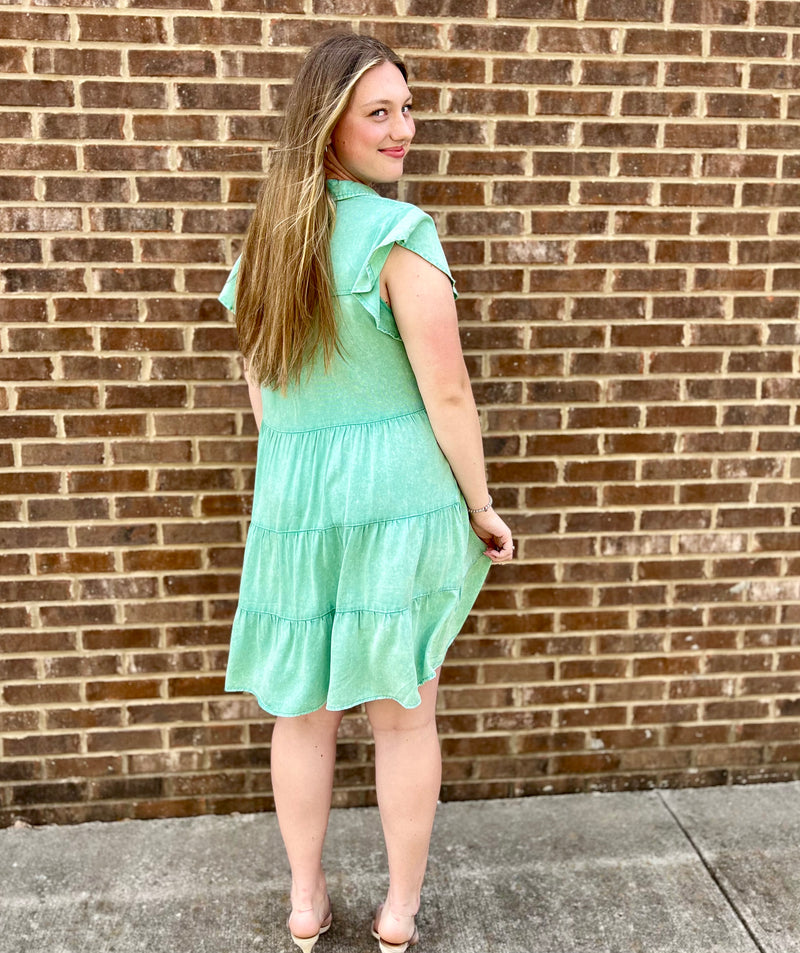 Serene in Green Dress