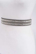 Chevron Crystal Stretch Belt