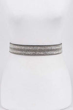 Chevron Crystal Stretch Belt