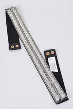 Chevron Crystal Stretch Belt