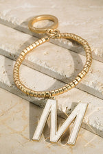 Letter Key Ring Bracelet