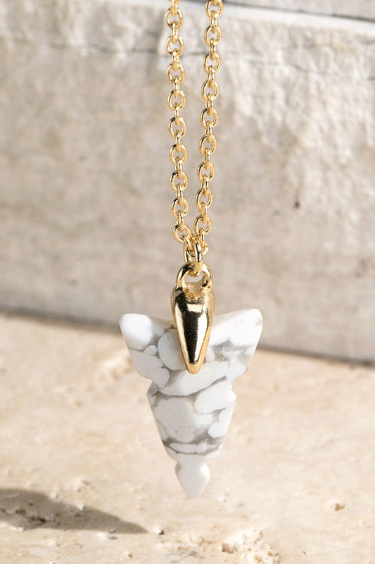 Arrow Natural Stone Charm Necklace