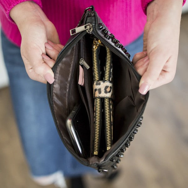 Studded Clutch Crossbody