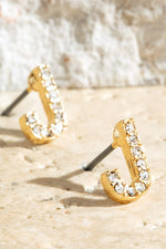 Crystal Initial Earrings