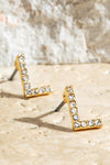 Crystal Initial Earrings