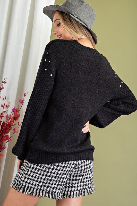 Sophisticated Pearl Sweater