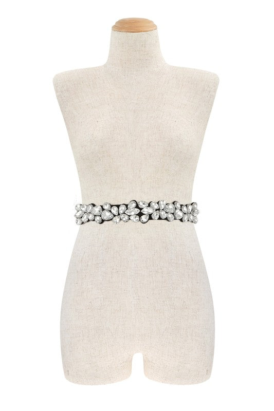 Crystal Accent Elastic Belt