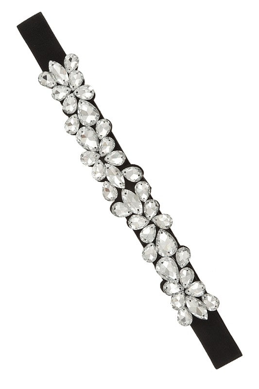 Crystal Accent Elastic Belt