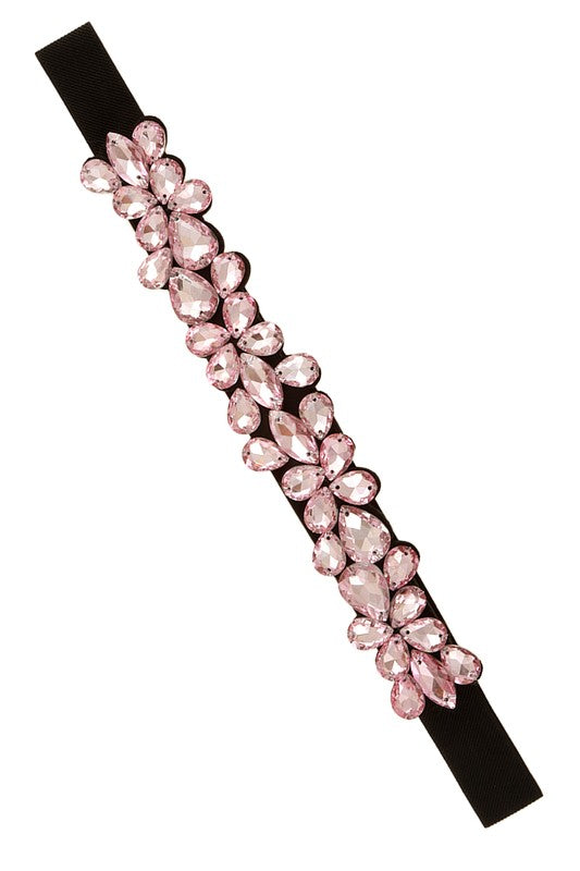 Crystal Accent Elastic Belt