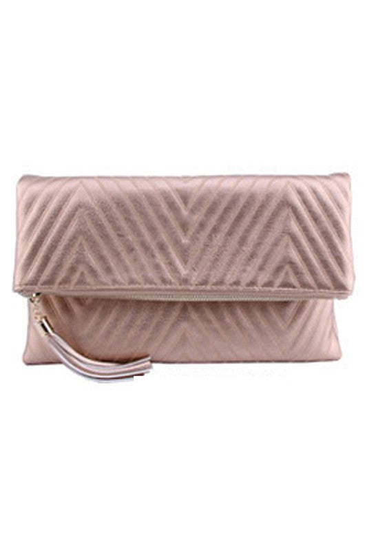 Chevron Quilted Clutch