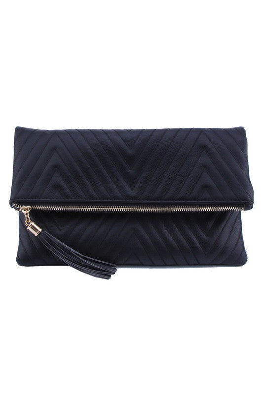 Chevron Quilted Clutch