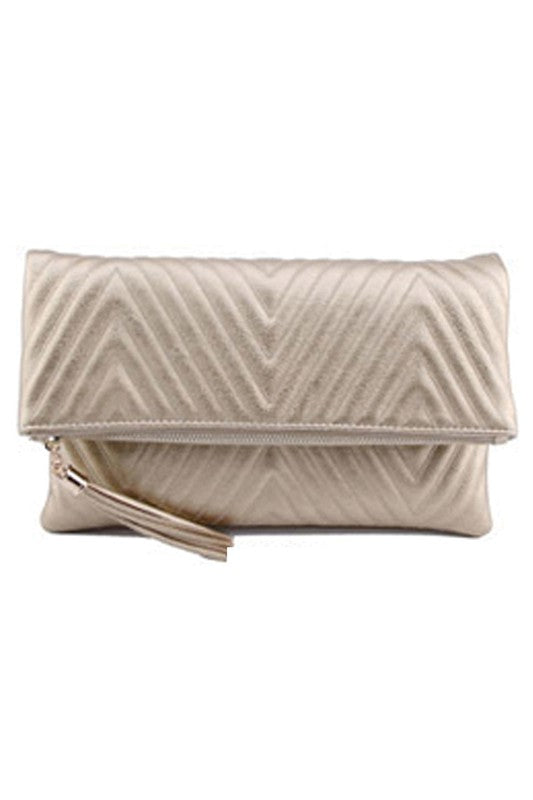 Chevron Quilted Clutch