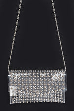 Clearly Studded Clutch