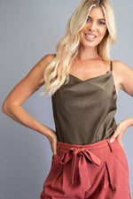 Satin Cowl Neck Cami