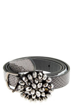Crystal Beaded Snakeskin Belt