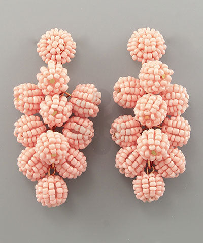 SeedBead Ball Cluster Earrings